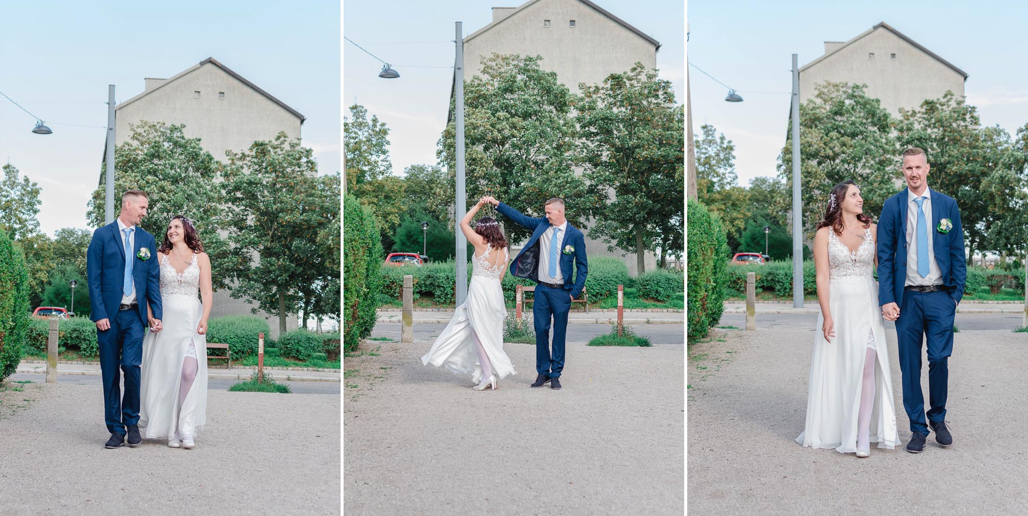 Hochzeitsfotos_Hochzeitsreportage in Wien_Brautpaarshooting_Collage beim Tanzen